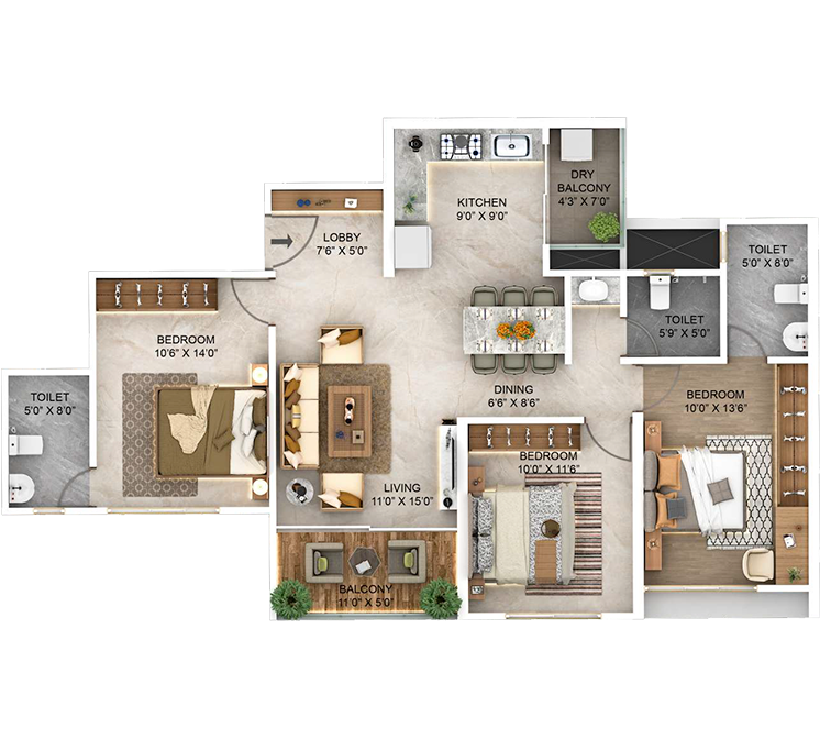 3 BHK